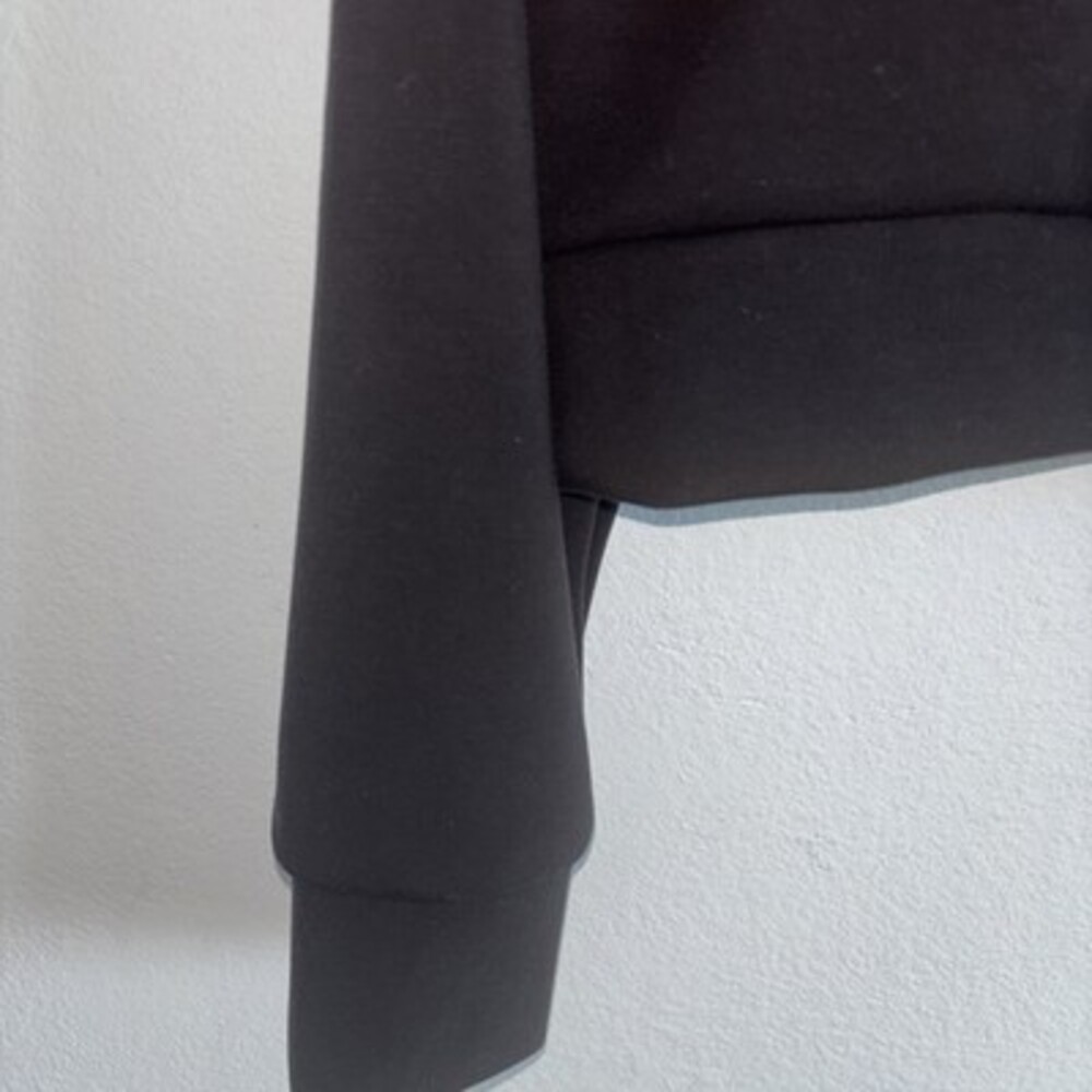 A New Day Black Womens Cropped Zip Sweatshirt Jacket Size M NEW - Picture 4 of 4